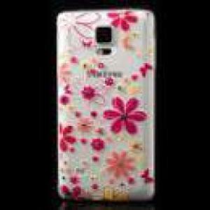 Huse Husa TPU Samsung Galaxy Note 4 N910 Flori Cu Diamante