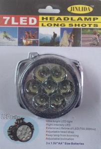 Lanterna pentru frunte cu 7 leduri superluminoase.