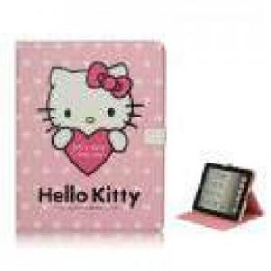 Huse Husa iPad 4 Wi-Fi + 4G Folio Hello Kitty Din Piele Cu Stand