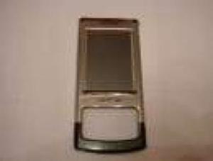 Carcase originale Carcasa Originala Nokia 6500 Slide(fata)argintie+negru