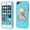 Huse - iphone Husa Urs Albastru Cu Diamante iPhone 5s Si Folie Protectie Display