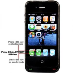 Transforma iPhone 4/4S in Dual SiM - Dual CPU -alb QYG 2Phone