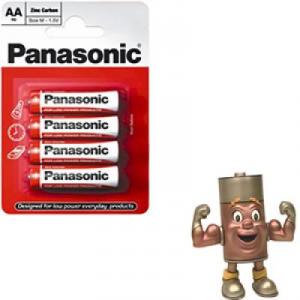 Panasonic R6 (AA) Zinc Carbon - set 4 buc