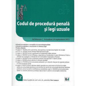 Codul de procedura penala si legi uzuale