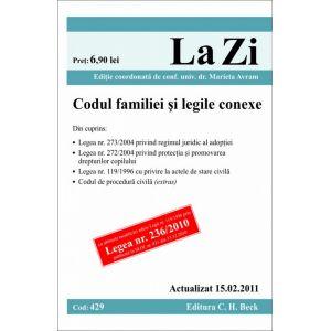 Codul familiei si legile conexe (actualizat la 15.02.2011)