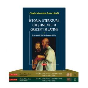 Istoria literaturii crestine vechi grecesti si latine (2 volume, 3 tomuri, editie brosata)