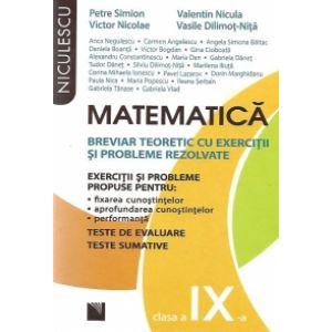 Matematica. Breviar teoretic cu exercitii si probleme rezolvate, Clasa a IX-a