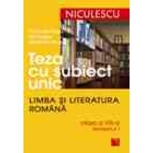 Teza subiect unic