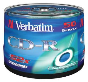 CD-R Verbatim 52x 700MB 80 min 50 buc/cake