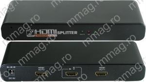 114405 - distribuitor HDMI X 2, cu amplificare de semnal