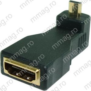 126876 - adaptor, [ micro HDMI, tata ] -> [ HDMI, mama ] - la 90