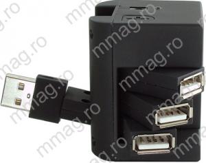 114209 - cititor/inscriptor de carduri si 3 porturi, HUB USB