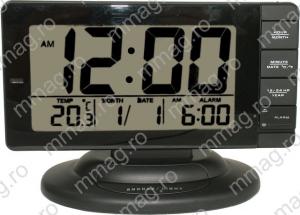110941 - Ceas electronic cu alarma, termometru, afisaj LCD