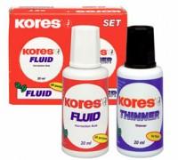 Set corector Kores -fluid -plus- diluant-, 20 ml-plus-20 ml