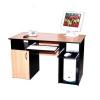 Birou calculator Office Line, pal stejar+negru, 120x60x75 cm, cu doua polite culisante, loc unitatec