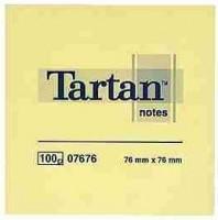 Notite autoadezive Tartan, 51x76 mm, 100 file, galben