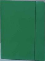 Dosar din carton plastifiat cu elastic, Ecomax, verde