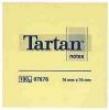 Notite autoadezive Tartan, 76x76 mm, 100 file, galben