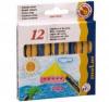 Creioane colorate cerate, 12 culori-set, molin