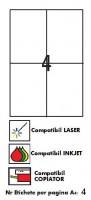 Etichete Apli poliester, laser-copy, 105x148 mm, 80 buc, 20 coli/blister