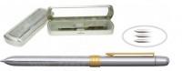 Pix metalic de lux cu doua culori - creion mecanic 0.5mm, PENAC 3-F - accesorii argintii