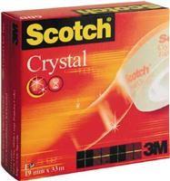 Banda adeziva Scotch Crystal Clear, 19 mm x 7.5 m, cu dispenser