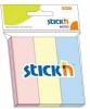 Stick notes index 76 x 25 mm, 3 x 50 buc/set, HOPAX - 3 culori pastel