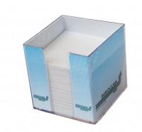 Cub hartie alba 9x9x9cm, cu suport plastic BUR-O-CLASS AURORA