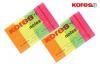 Index Kores, 4 culori fluorescente, 20x50 mm, 50 file-culoare