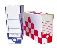 Cutie arhivare A4, 10 cm, din carton ondulat 3,2mm, KANGARO - rosu