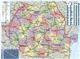 Harta Romania administrativ-rutiera, 100x140 cm, suport magnetic