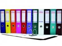 Biblioraft A4, plastifiat PP-paper, margine metalica, 50 mm, Optima Basic - rosu