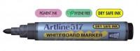 Whiteboard marker varf rotund, 2.0mm, corp plastic, ARTLINE 517 - negru