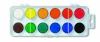 Acuarela 12 culori, phi pastila 30 mm, baza dreptunghiulara alba
