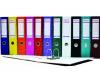 Biblioraft A4, plastifiat PVC-paper, margine metalica, 50 mm, Optima Budget - rosu