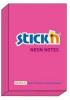 Stick notes 76 x 51 mm, 100 file, stick n magenta neon