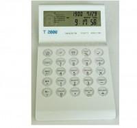 Calculator birou,10 digits,afisare calendar,ora pe glob,taste muzicale T2000 -alb