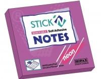 Stick notes 76 x  76 mm, 100 file, HOPAX - mov neon