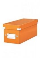 Cutie pentru 30 CD-uri cu carcasa Jewel/ 60 CD-uri cu carcasa Slim, LEITZ Click & Store - portocaliu