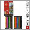Creioane colorate Mondeluz Aquarell-Pentru Pictura-Solubile in Apa, 24 culori cutie carton plus ascutitoare plus 2 pensule nr, 3 si nr, 8