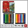 Creioane colorate Mondeluz Aquarell-Pentru Pictura-Solubile in Apa, 48 culori cutie carton plus ascutitoare plus 2 pensule nr, 3 si nr, 8