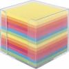 Suport pentru cub hartie RTC, transparent, cu 800file color, 90x90mm, plastic VP
