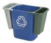 Cos de birou cu separator pentru reciclare,  13 litri, VEPA BINS - albastru
