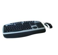 Kit tastatura  mouse Serioux Multimedia cu fir PS2 negru argintiu