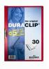 Dosar de prezentare Durable Duraclip, albastru, cu clip negru, A4, 30 coli, PP color coperta spate (