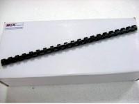 Spira plastic 12 mm,  culoare negru, cap. 105 coli, 100 buc-set- pret-set - Max
