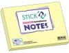Stick notes 76 x 101 mm, 100 file, hopax - galben pastel