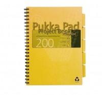 Recycled Project Book A5, 100 file 80g-mp, cu spirala dubla, coperti carton Pukka Pad - dictando
