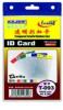 Buzunar din plastic PVC, pentru ID carduri, 55 x 85mm, vertical, 10 buc/set, KEJEA - transparent - margine color