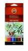 Creioane colorate Mondeluz Aquarell- Pentru Pictura-Solubile in Apa,12 culori cutie carton motiv FRUCTE